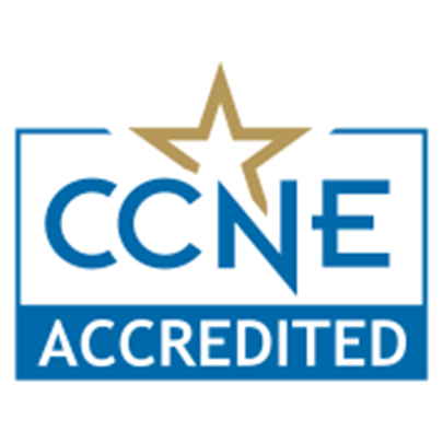 The CCNE accredited program logo.