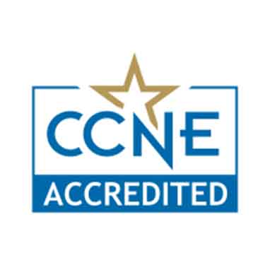 The CCNE Accredited logo.