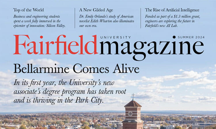 Front page of Fairfield University Magazine