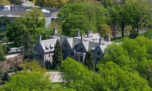 Aerial photo of Bellarmine Hall