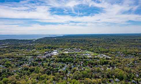 Aerial of entire fairfield campus