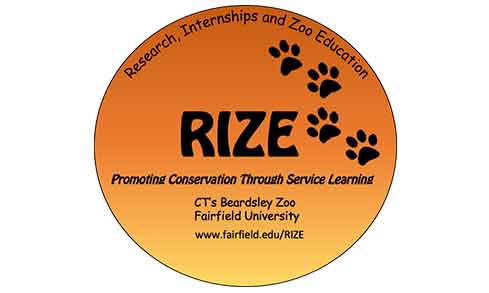 A circular RIZE logo.