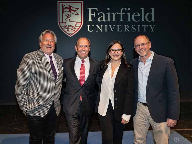 Image of Dr. Philip Eliasoph, President Mark R. Nemec, PhD, Bari Weiss, Dr. Glenn Dynner