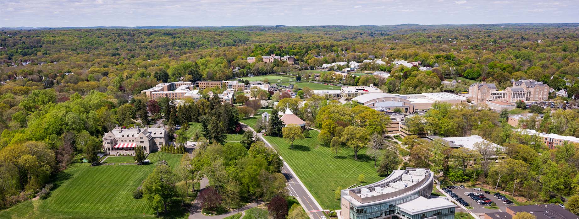 Aerial image of Fairfield campus