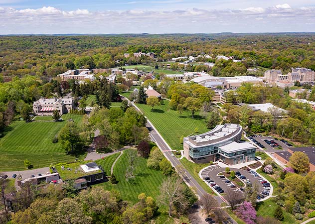 Aerial image of Fairfield campus