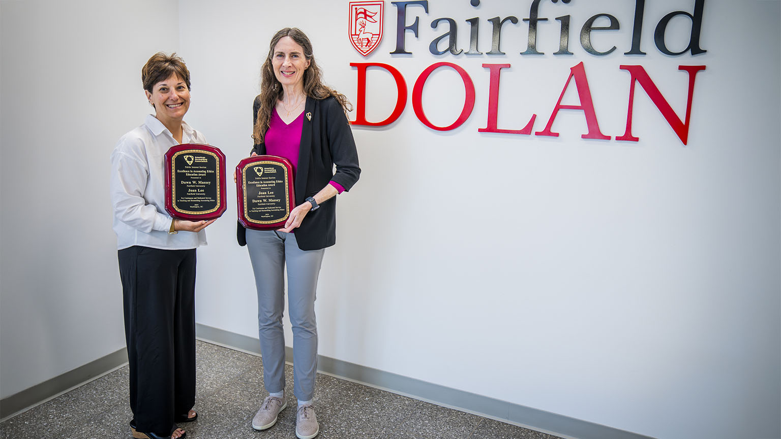 Dawn W. Massey, PhD, CPA and Joan Lee, PhD, CPA received the Excellence in Accounting Ethics Education Award from the American Accounting Association.