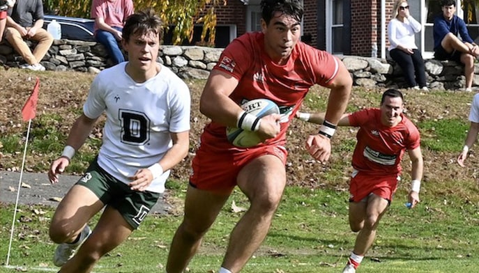 Nicholas Lapponese playing rugby