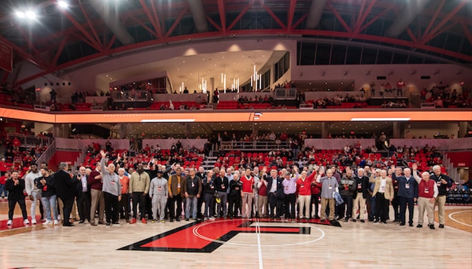 MBB alumni event at Mahoney Arena