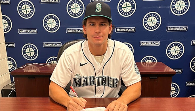 Charlie Pagliarini '23 was the 21st Stag all-time to be chosen in the MLB First-Year Player Draft