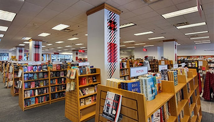 interior view of current bookstore layout