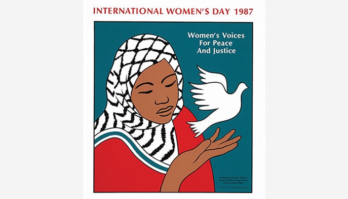 Poster Art: Nancy Hom, International Women's Day, 1987.