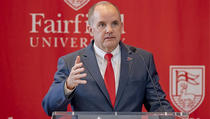 Paul Schlickmann is in his sixth year as the leader of Fairfield Athletics.