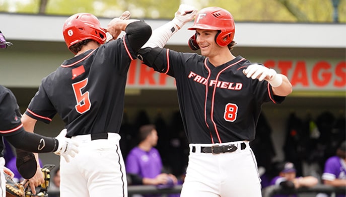 Pagliarini celebrates his 14th home run of the season.