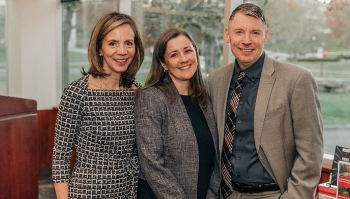 Provost Christine Siegel, PhD, Associate Vice Provost for Research and Scholarship Margaret M. McClure, PhD, and Vice Provost for Graduate, Professional and Continuing Studies Walter Rankin, PhD.