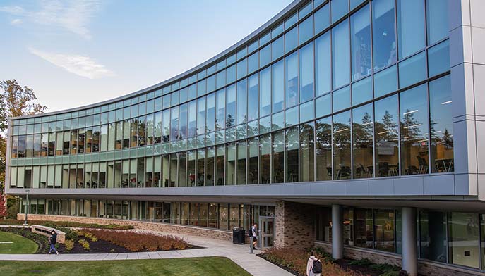 Image of the Dolan school of business building