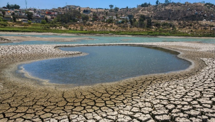 Drying lake in Ensenada, Mexico