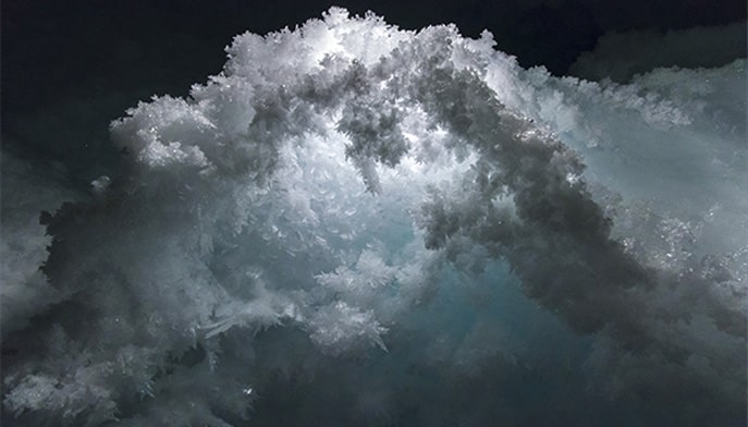 Fractal Arch, Erebus Ice Tongue Cave, Antarctica, Helen Glazer. 2015, Archival pigment print.