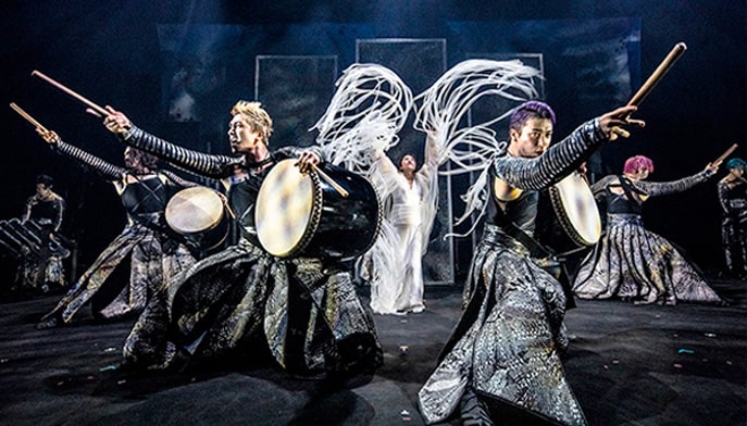 One-of-a-kind Drum Tao performing on stage.