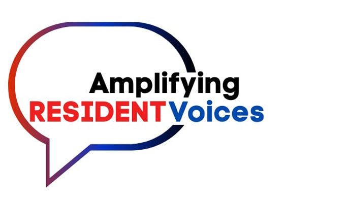 Amplifying resident voices logo