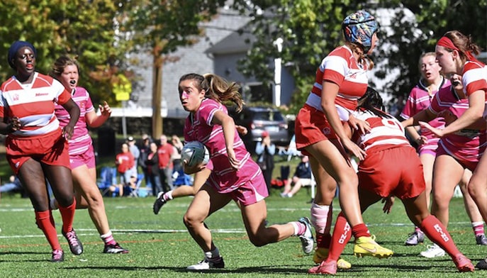 Image of Emily Raia playing rugby