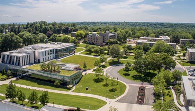 Drone picture of the fairfield campus