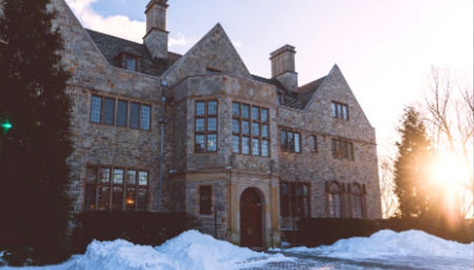 Fairfield campus in the winter