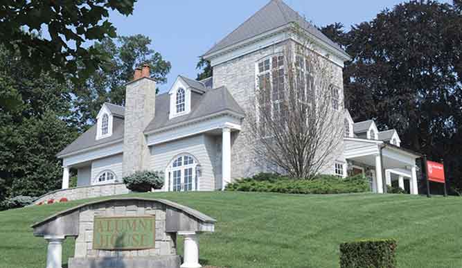 Exterior of Charles H. Allen, S.J. Alumni House.