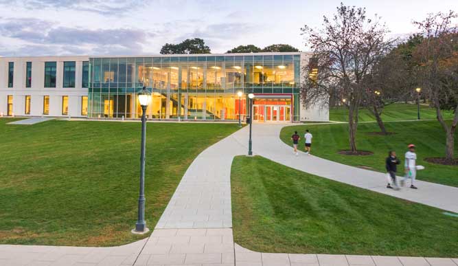 Exterior photo of the Barone Campus Center.