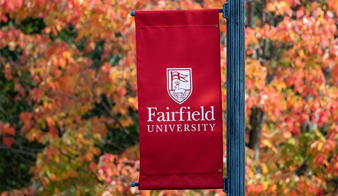 Image of the Fairfield University banner 