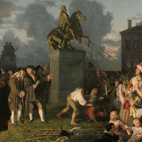 Johannes Adam Simon Oertel, Pulling Down the Statue of King George III, New York City